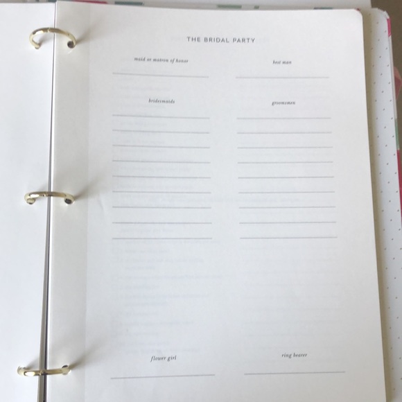 Kate Spade New York Bridal Planner - Brushy Rose Bridal Planner (NWT) - Picture 8 of 16